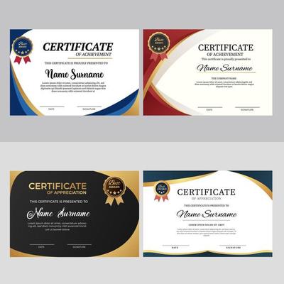 Certificate of Appreciation template.Trendy geometric design