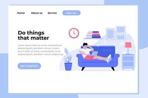 Unique modern flat design concept of Work From Home for website and mobile apps. easy to edit and customize vector