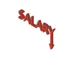 salary reduction or pay cut for employee due to the crisis of the company vector