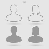 Male and female symbol. Human profile icon or people icon. Man and woman sign and symbol. Vector. vector