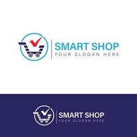 Shopping Cart Logo Design, Shopping And Retail Logo Template. Shopping Center Logo Vector For Shopping Company.
