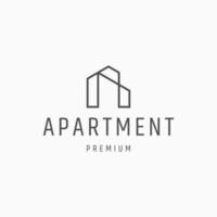 plantilla de diseño de icono de logotipo de apartamento vector
