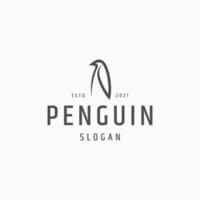 plantilla de diseño de icono de logotipo de pingüino vector