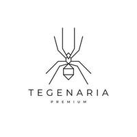 Tegenaria spider logo icon design template vector
