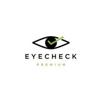 Eye check logo icon design template flat vector