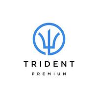 Trident logo icon design template flat vector