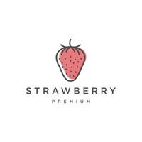 Strawberry logo icon design template vector