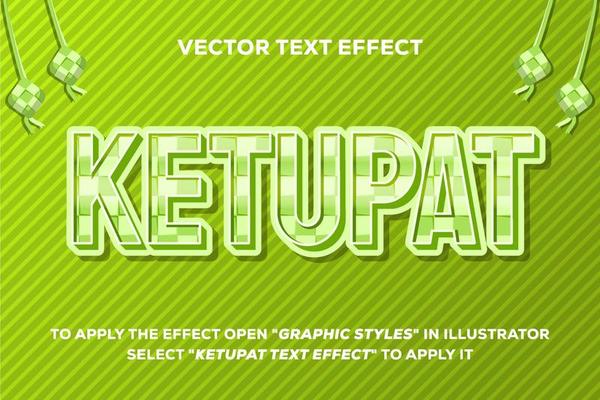 ketupat text effect