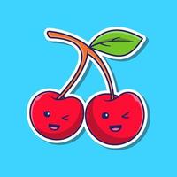 Cute Cherry Illustration vector