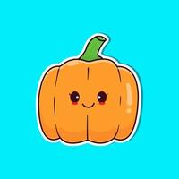 linda ilustración de calabaza vector