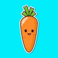 cute carrot illustration vector