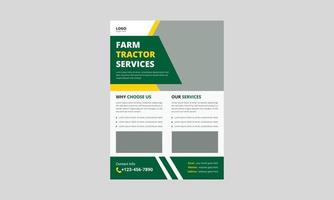 Agricultural and Farming Service Flyer Template. Organic AGRO Farm Services flyer leaflet design. cover, a4 size, farm service flyer, poster, print ready vector