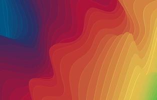 Simple Gradient Rainbow Waves Background vector