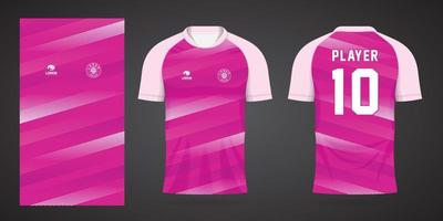 pink sports shirt jersey design template vector