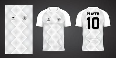 white sports shirt jersey design template vector