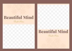 beautiful mind flyer template collection vector