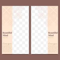 beautiful mind social media story template vector