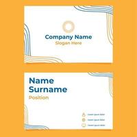 abstract hand drawn double sided business card template vector