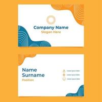 abstract hand drawn double sided business card template vector