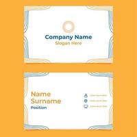 abstract hand drawn double sided business card template vector