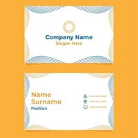 abstract hand drawn double sided business card template vector