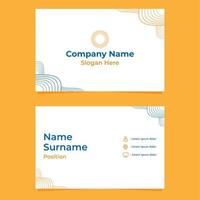 abstract hand drawn double sided business card template vector