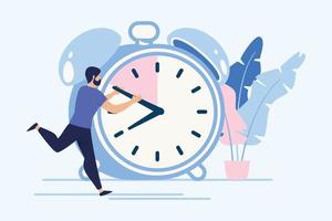 alarm clock and time illustration vector
