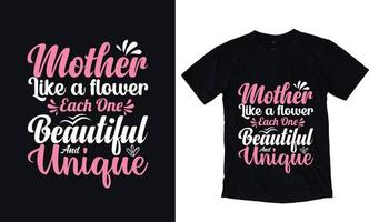 Mother like a flower each one beautiful and unique vector