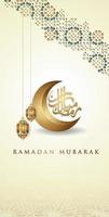 Luxurious and Elegant Ramadan Greeting background for Mobile interface wallpaper design smart phones, mobiles, devices with there is space to write words vector