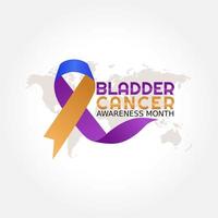 Bladder cancer awareness month design template. Vector Illustration