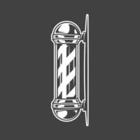 Pole isolated on black background vector