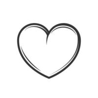 silueta de corazón en estilo simple vector