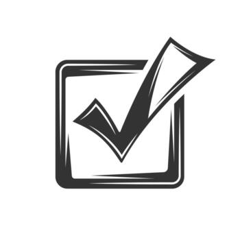 Checkbox in flat style isolated on white background vector