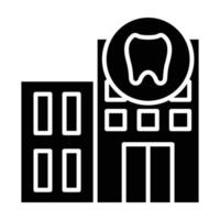 Dental Clinic Glyph Icon vector