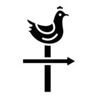 Weather Vane Glyph Icon vector