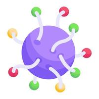 Virus in modern isometric style, coronavirus, vector