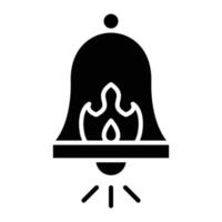 Firefighter Bell Glyph Icon vector