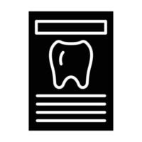 Tooth Analysis Glyph Icon vector