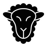 Sheep Glyph Icon vector