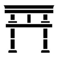 Torii Gate Glyph Icon vector