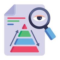 Person holding pyramid chart and Business report vector