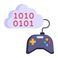 nube con videojuego vector