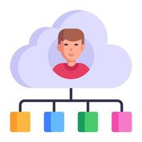 Cloud network and  cloud automation vector