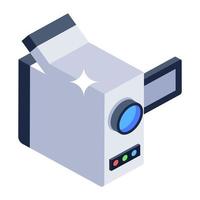 Icon of optician machine in isometric style vector