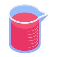 Beaker icon, editable vector of chemical flask