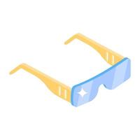 estilo vectorial editable de gafas vr, diseño de iconos isométricos vector