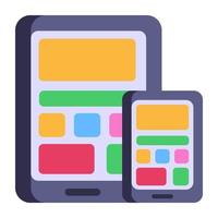 An adaptive responsive design flat icon vector