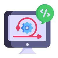 An agile development flat premium icon vector