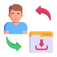 Icon of conversion in flat design vector