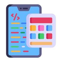 Flat icon of test application, editable design vector